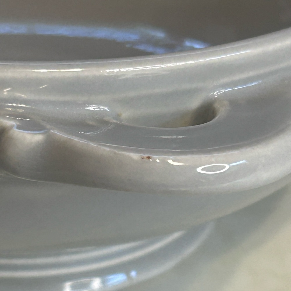 Vintage Fiesta Grey Double Handled Cream Soup Bowl 50’s - Picture 8 of 15